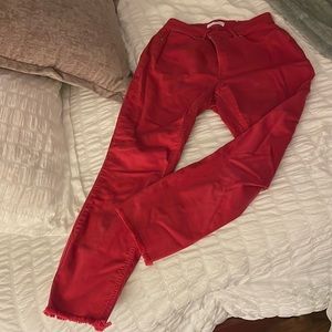 Frayed light red denim ❤️👖